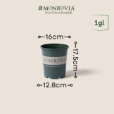 Chậu nhựa trồng cây MONROVIA tiêu chuẩn Châu Âu - O Series - Xanh